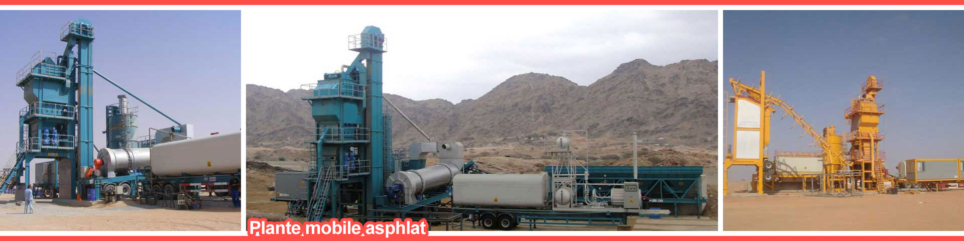 Usine mobile d'asphalte à chaud