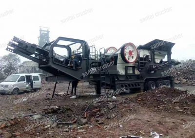 tyre mobile crusher plants